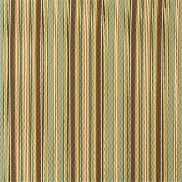 Designer Fabrics Designer Fabrics A350 52 in. Wide Blue; Green And Brown Matelasse Quilted Striped Upholstery Fabric A350